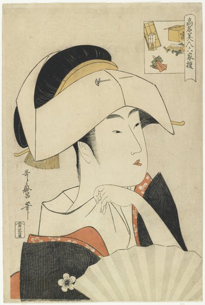 Porträt von Tomimoto Toyohina, 1795-1796 von Kitagawa Utamaro